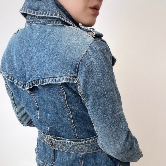 DKNY Jeans Denim Jacket with Belt - Picture 4 of 8